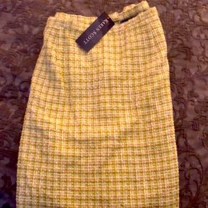Karen Kane light green and taupe tweed lined skirt… boiled outer